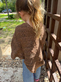 Poncho telar habano